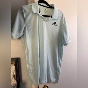 Adidas Men's Sky Blue Polo Shirt
